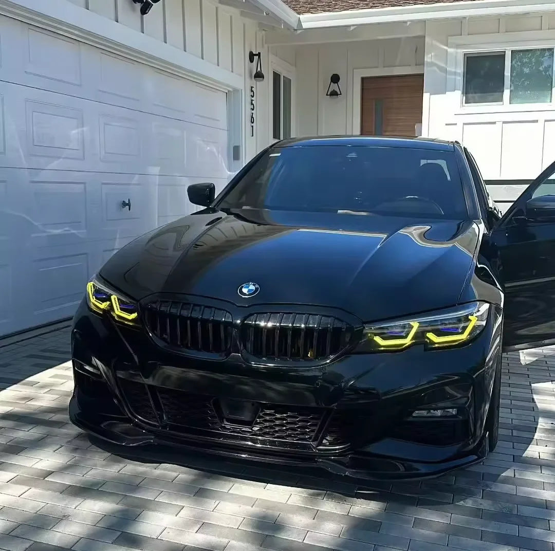 3 Series G20 Sedan CSL Yellow/White Dual-Color IKON LED Upgrade Headlights for BMW 330i M340i M340i XDrive 2019-2022