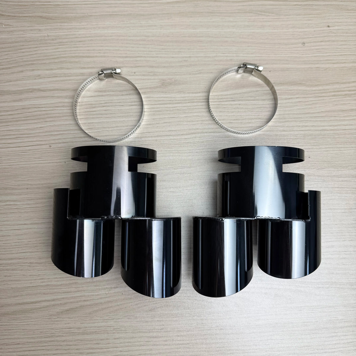 US Stock Quad G05 Exhaust Tips for BMW G05 X5 G06 X6 G07 X7 Aluminum Alloy Clamp-On Quad Tips