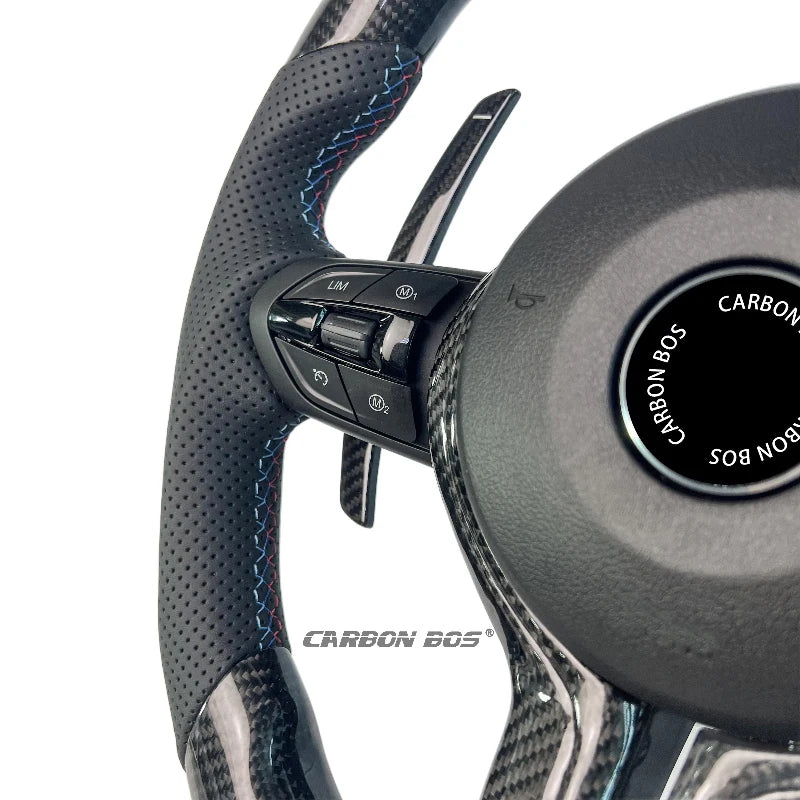 Carbon Fiber Steering Wheel for BMW F80 F82 F10 F12 F13 F15 F16 F20 F22 F30 M3 M4 – LED Display