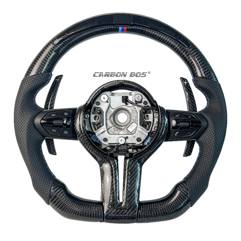 Carbon Fiber Steering Wheel for BMW F80 F82 F10 F12 F13 F15 F16 F20 F22 F30 M3 M4 – LED Display