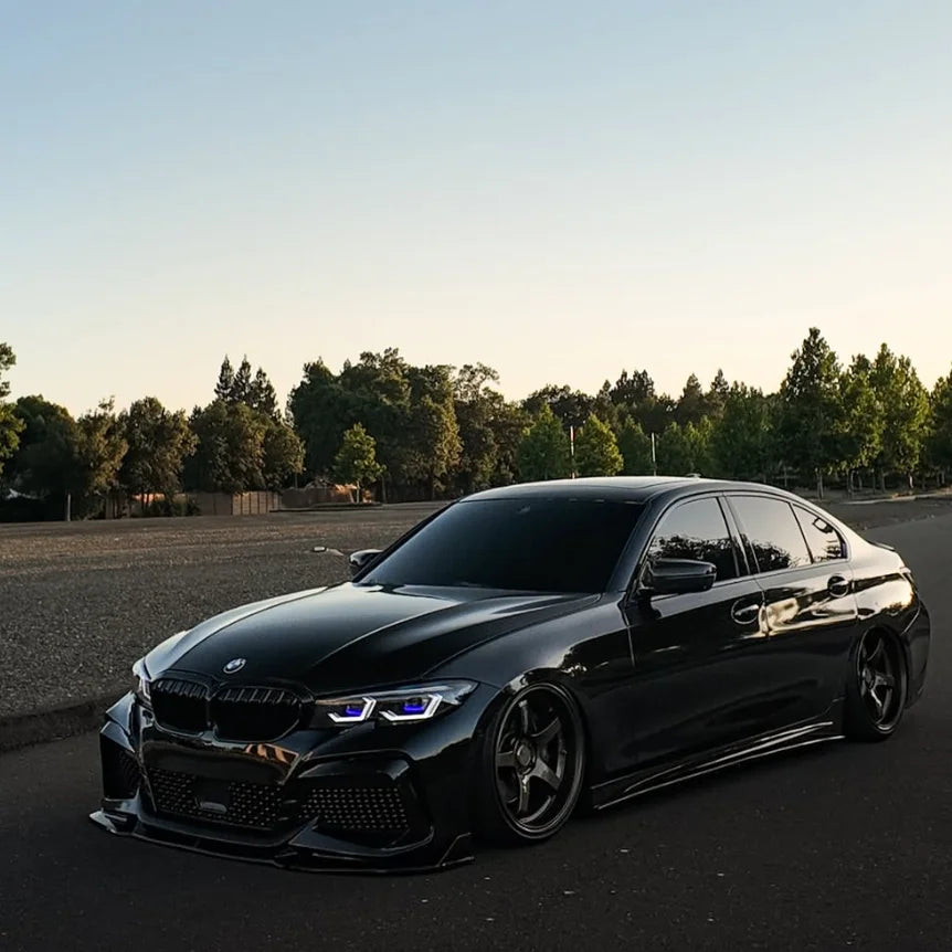 M3 OSS Ikon Smoke Spoon Laser Style Dual Color LED Headlights for BMW 3Series G20 G28 M3 G80 M340i Rajiv 19-22 Headlights