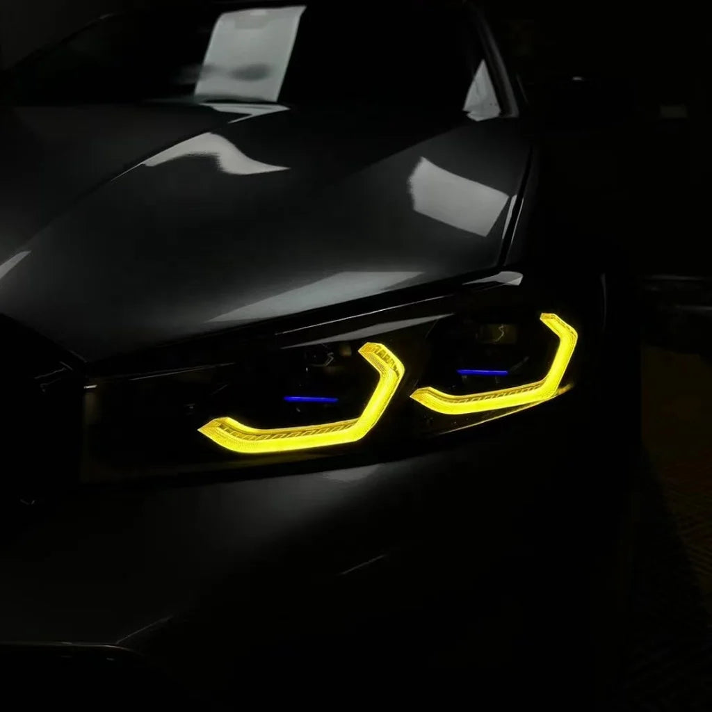 3 Series G20 LCI Upgrade G80 M3 Style LED Headlight White-Yellow DRL Headlights for BMW 2023-2025 330 M340i