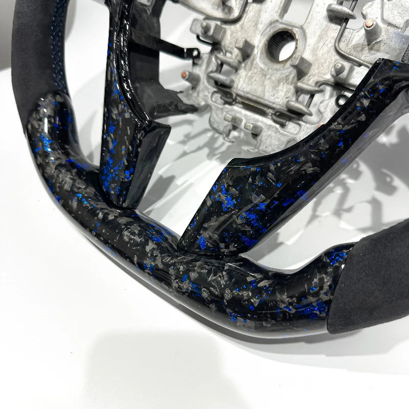 Forged Carbon Steering Wheel for Pontiac G8 / Holden Commodore VE-VF / Chevrolet SS – Blue Accents
