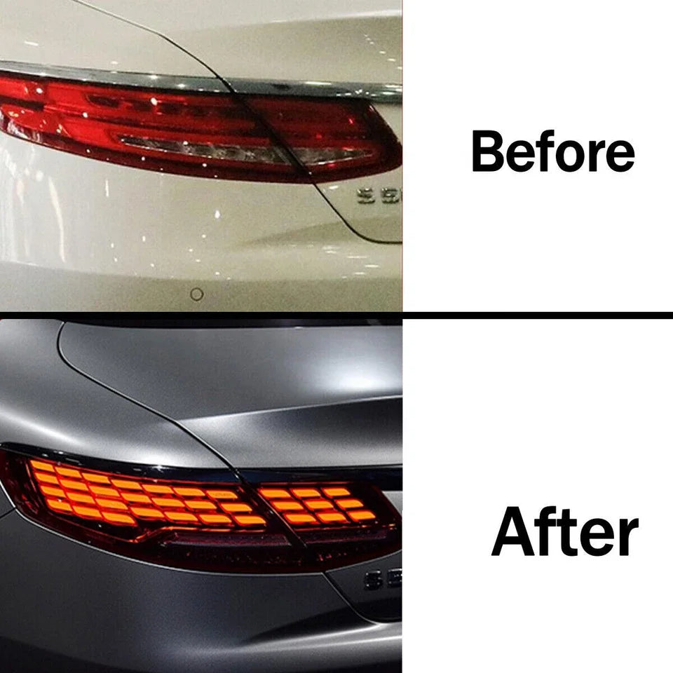 S-Class Coupe W217 C217 2014-2018 LED Tail Lights Upgrade Red Lens for Mercedes-Benz