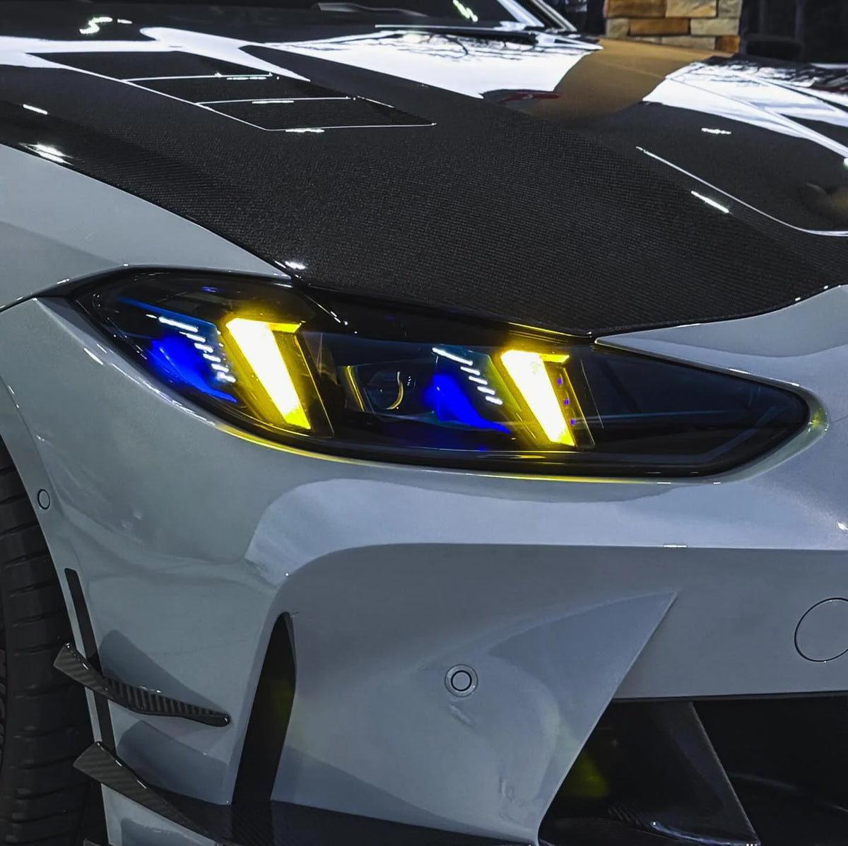 US Stock Snake Eyes Laser Style Headlights for BMW G22 4 Series and G80/G82 M3 M4