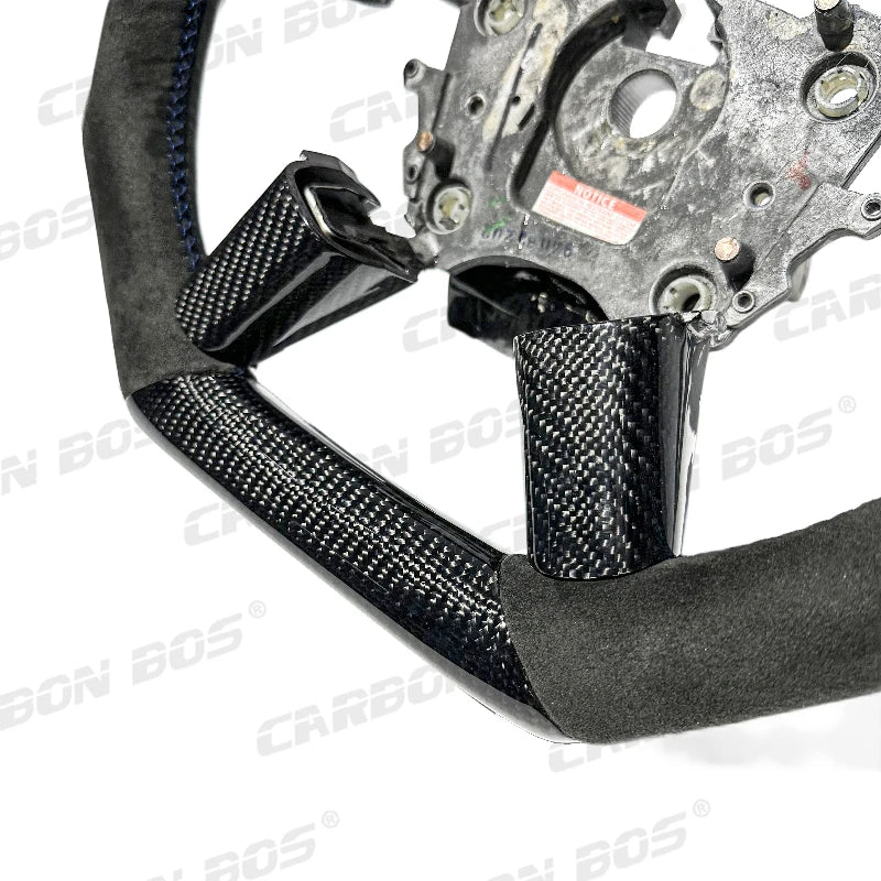 Carbon Fiber Steering Wheel for Pontiac G8 / Holden Commodore VE-VF / Chevrolet SS – Blue Accents