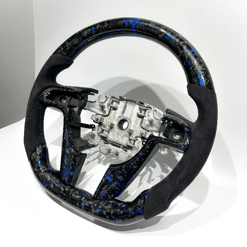 Forged Carbon Steering Wheel for Pontiac G8 / Holden Commodore VE-VF / Chevrolet SS – Blue Accents