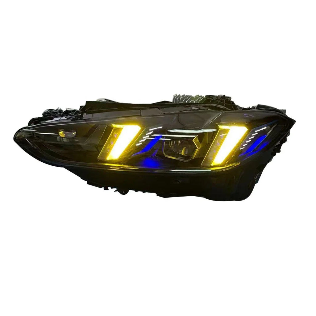 US Stock Upgrade Headlights for BMW 2021-2025 G22 G26 4 Series G82 M4 G80 M3 Yellow/White Snake Eye Laser Style Headlights