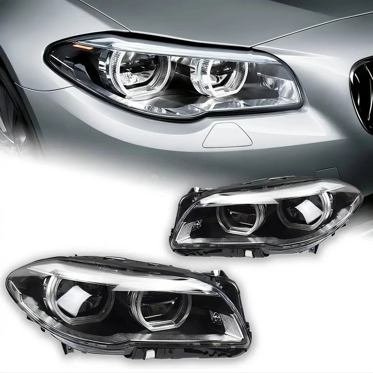5 Series F10 F18 & M5 LCI Style Full LED Angle Eye Headlights Assembly for BMW 520i 535i 525i 2011-2017 Headlight