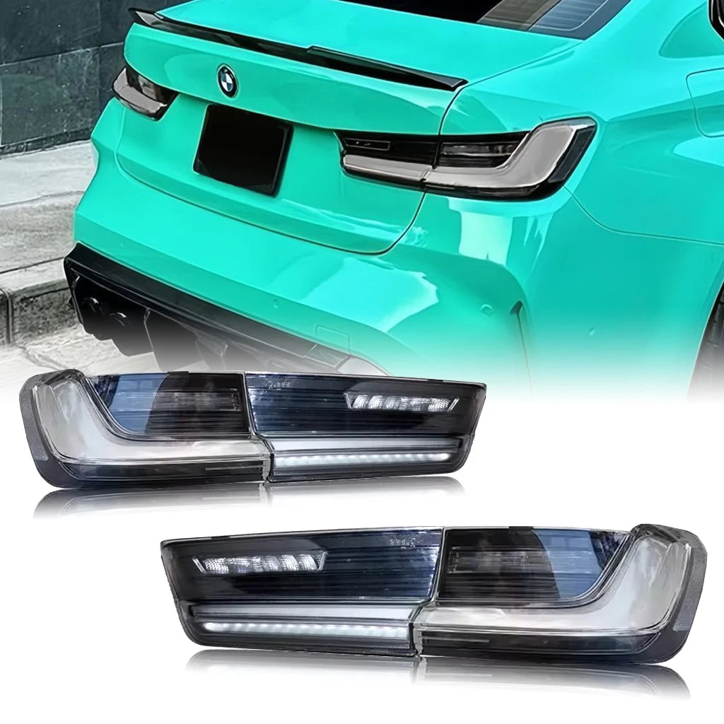 2019-2026 G20 G80 Clear LED Turn Signal Dynamic Rear Lamp Sequential Taillights for BMW 3 Series G20 Taillights
