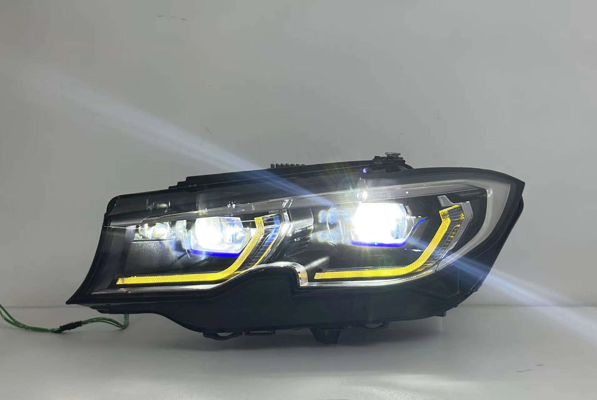 G20 325i 330i M340i Upgrade Dual Color White-Yellow Switch Headlights Laser Style LED Headl Lamps for BMW 19-22