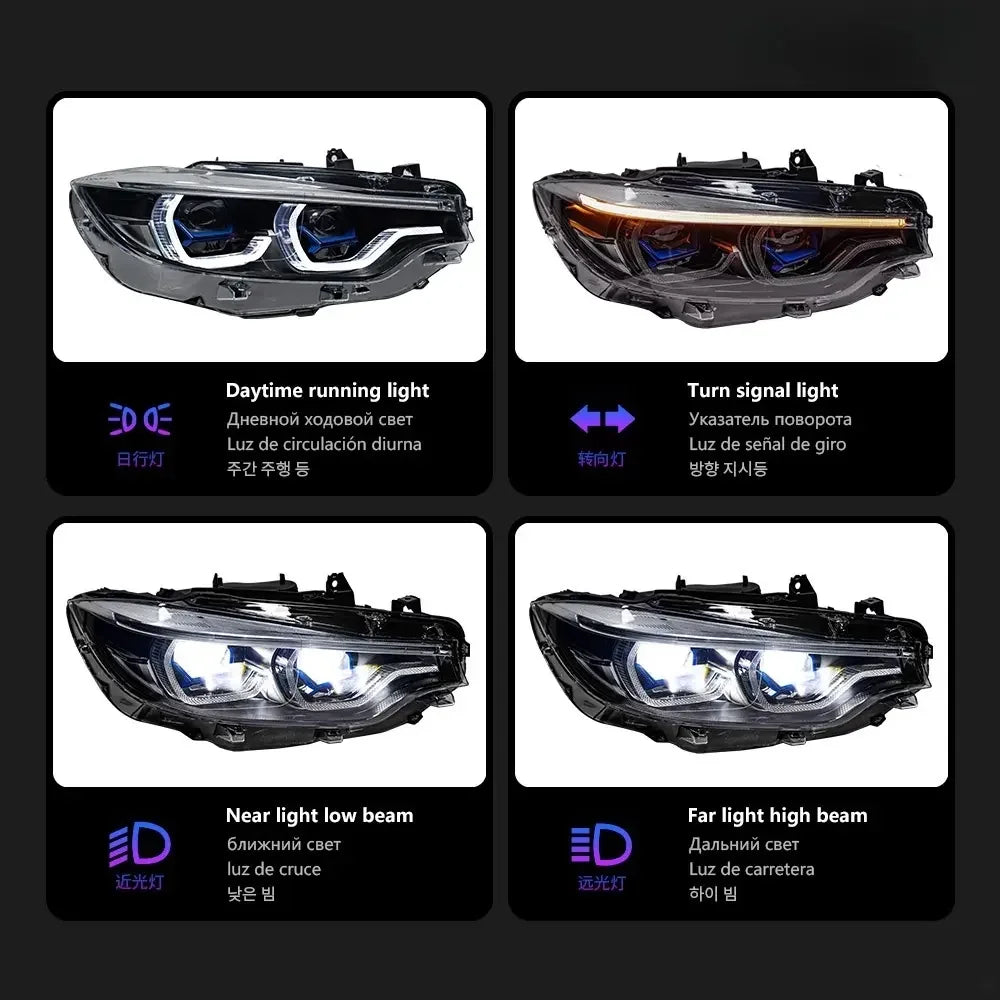 IKON X Style F32 F82 F36 GTS Headlights for BMW 4 Series M3 M4
