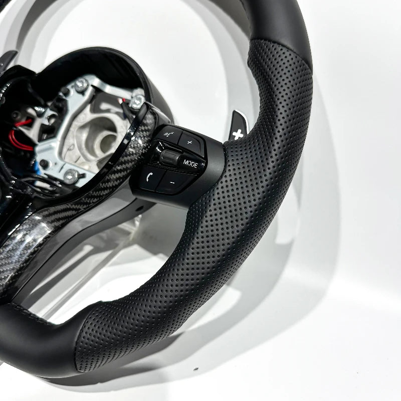 Carbon Fiber & Perforated Leather Steering Wheel for BMW M3