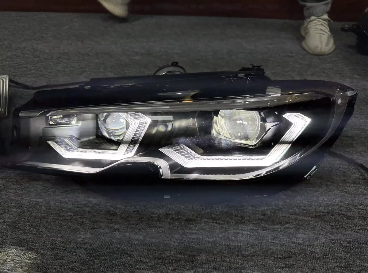 3 Series G20 Sedan CSL Yellow/White Dual-Color IKON LED Upgrade Headlights for BMW 330i M340i M340i XDrive 2019-2022