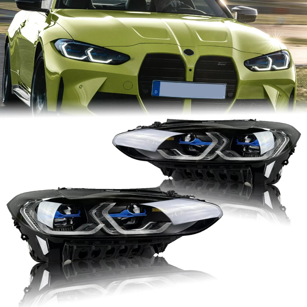 Upgrade G22 G23 G26 G80 M3 G82 M4 Laser White/Yellow/RGB DRL Headlights for BMW 2020+