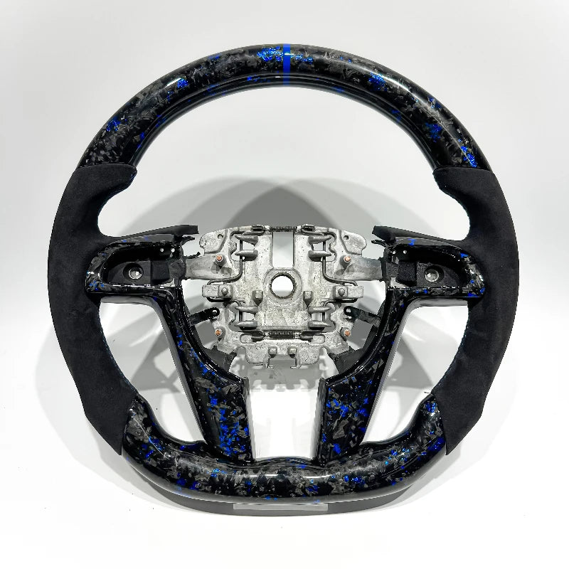Forged Carbon Steering Wheel for Pontiac G8 / Holden Commodore VE-VF / Chevrolet SS – Blue Accents