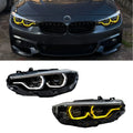 US Stock V1 F32 F33 F36 F80 M3 F82 M4 LED White/Yellow IKON Headlights for BMW 4 Series
