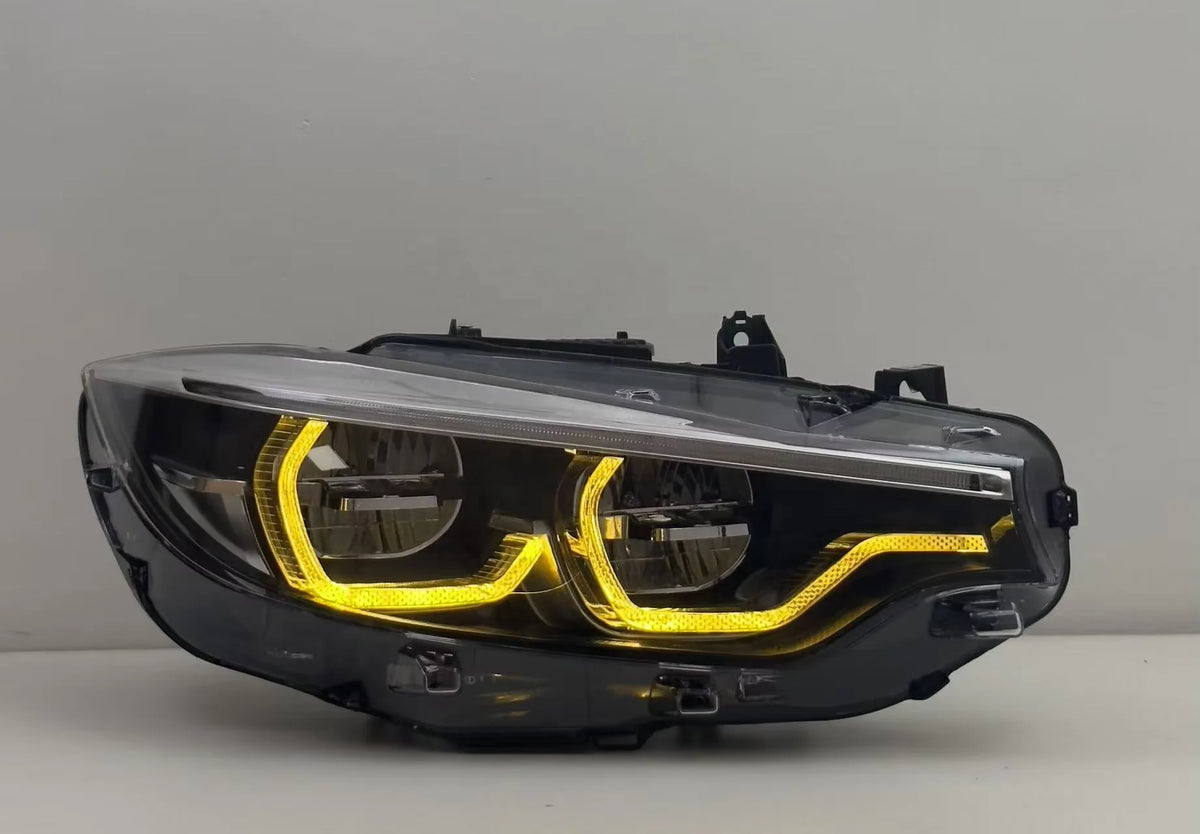 US Stock V1 F32 F33 F36 F80 M3 F82 M4 LED White/Yellow IKON 6/9 Pins Headlights Plug and Play for BMW 425i 428i 430i 435i