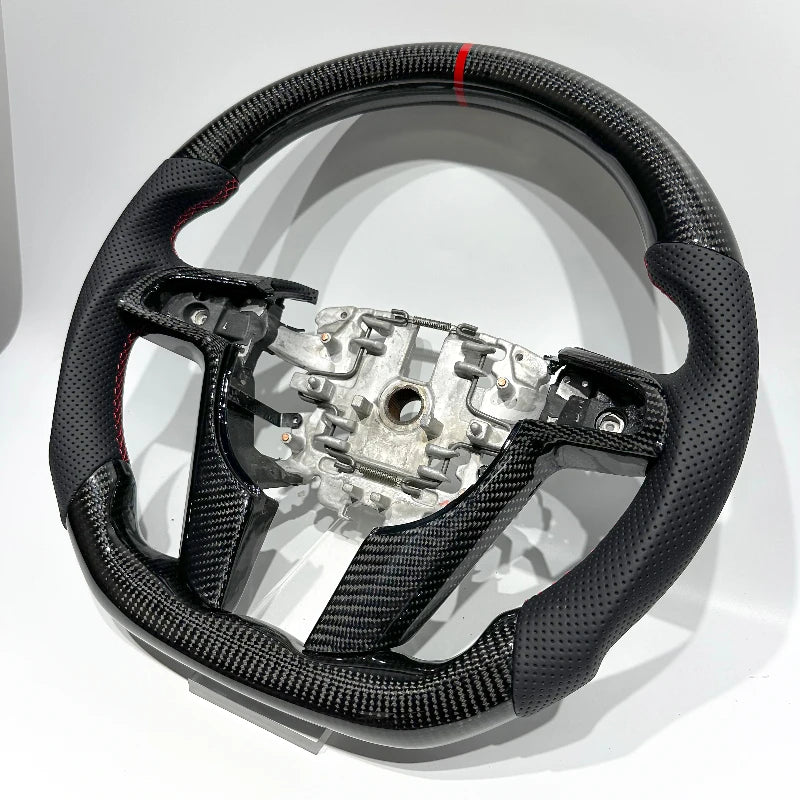 Carbon Fiber Steering Wheel for Pontiac G8 / Holden Commodore VE-VF / Chevrolet SS – Red Accents