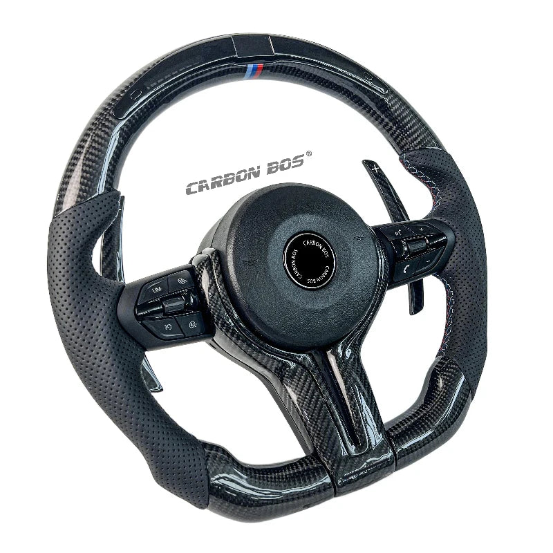 Carbon Fiber Steering Wheel for BMW F80 F82 F10 F12 F13 F15 F16 F20 F22 F30 M3 M4 – LED Display