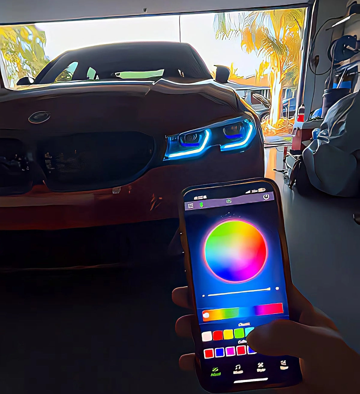 US STOCK 3 Series G20 G28 Laser Style LED White Yellow RGB DRL Headlights Plug and Play for BMW 320i 325i 330i M340i 19-22