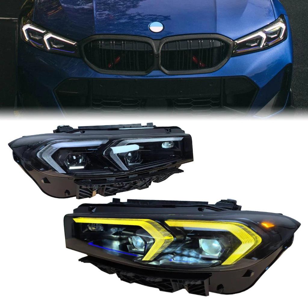 US Version G20 LCI White/Yellow/RGB DRL Headlights Plug and Play for BMW 325 330i 330Li 330e M340i 2023-2025