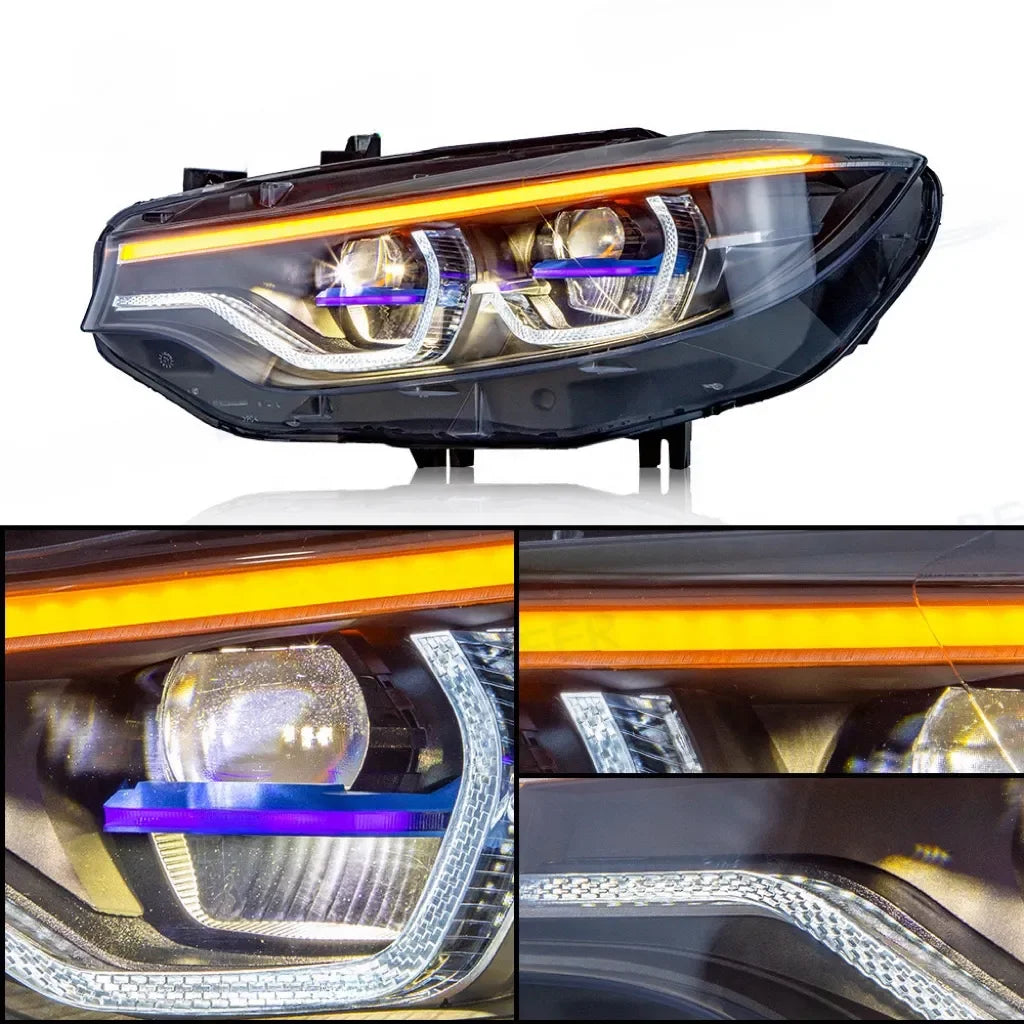 LHD 2013-2019 4 Series F32 440i F33 F36 M3 F80 M4 F82 Upgrade IKON LED Headlights for BMW EU Version 6/8 Pins